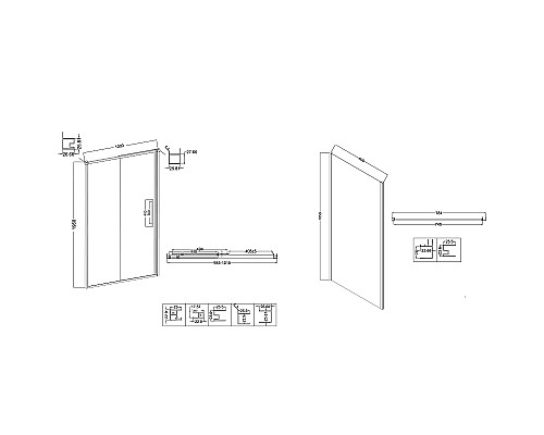 Душевой уголок Niagara Nova 100х80 NG-84-10AB-A80B-34 профиль Черный матовый стекло прозрачное