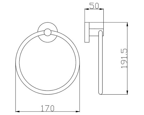 Кольцо для полотенец Rav Slezak Colorado COA0104SM Бронза