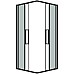 Душевой уголок Grossman Cosmo 80х80 300.K33.02.8080.21.00 профиль Черный матовый стекло прозрачное