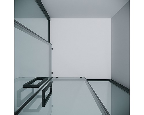 Душевой уголок Grossman Cosmo 80х80 300.K33.02.8080.21.00 профиль Черный матовый стекло прозрачное