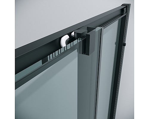 Душевой уголок Grossman Cosmo 80х80 300.K33.02.8080.21.00 профиль Черный матовый стекло прозрачное