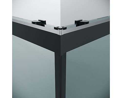 Душевой уголок Grossman Cosmo 80х80 300.K33.02.8080.21.00 профиль Черный матовый стекло прозрачное