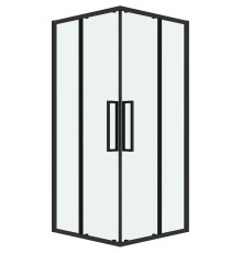 Душевой уголок Grossman Cosmo 100х100 300.K33.02.1010.21.00 профиль Черный матовый стекло прозрачное
