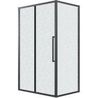 Душевой уголок Grossman Cosmo 130х80 120.K33.02.1380.21.02 профиль Черный матовый стекло шиншилла