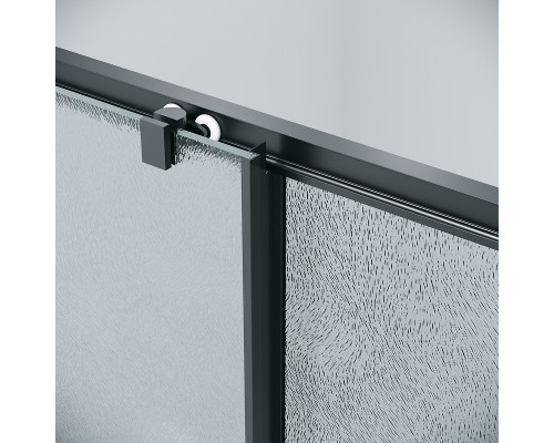 Душевой уголок Grossman Cosmo 130х80 120.K33.02.1380.21.02 профиль Черный матовый стекло шиншилла