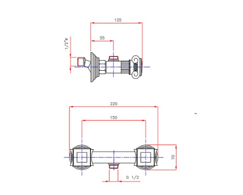 Смеситель для душа Cezares Olimp DS OLIMP-DS-01-Sw Хром