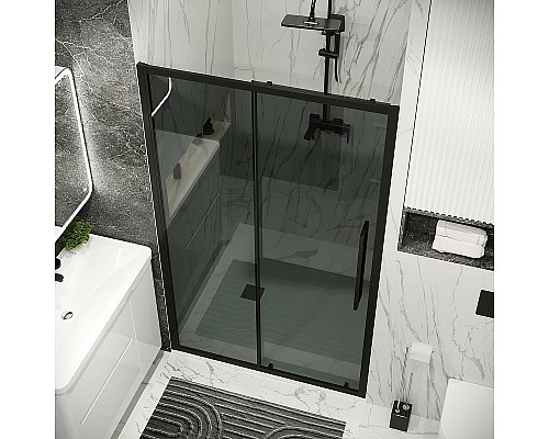 Душевая дверь Grossman Cosmo 100 100.K33.02.100.21.10 профиль Черный матовый стекло тонированное