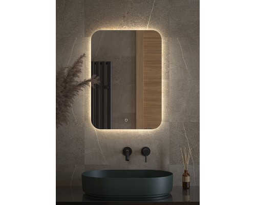 Зеркало Defesto Opti 50x70 с подсветкой 21W-4500К/Сенсорный выключатель/Нейтральный белый свет