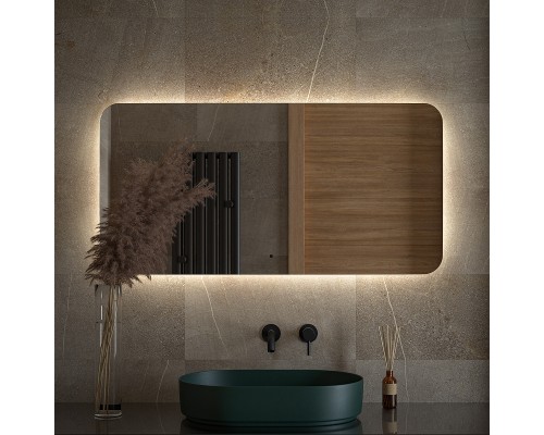 Зеркало Defesto Opti 120x60 с подсветкой 34W-4500К/ИК - выключатель/Нейтральный белый свет