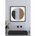 Зеркало Defesto Eclipce 60х60 с подсветкой 12W-4500К/в багетной раме/Без выключателя/Нейтральный белый свет/Черная рама