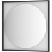 Зеркало Defesto Eclipce 80х80 с подсветкой 18W-3000К/в багетной раме/Без выключателя/Теплый белый свет/Черная рама
