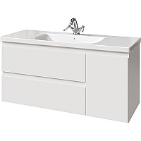 Тумба под раковину Caprigo Forte 120 36117R-SF027 подвесная Белая матовая