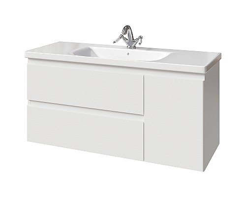 Тумба под раковину Caprigo Forte 120 36117R-SF027 подвесная Белая матовая