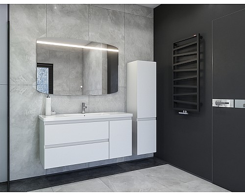 Тумба под раковину Caprigo Forte 120 36117R-SF027 подвесная Белая матовая