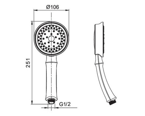 Ручной душ Caprigo Parts 99-506-vot Бронза
