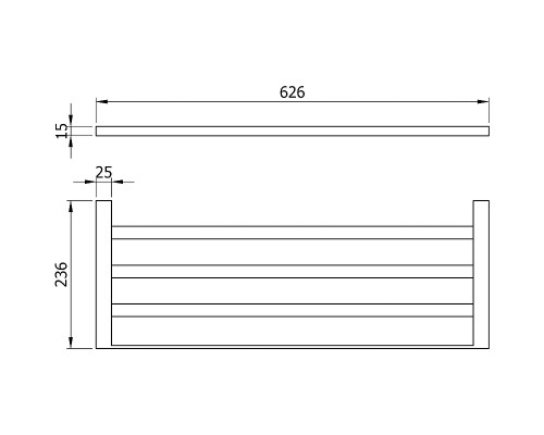 Полка для полотенец Nofer Corinto 16923.S Сатин