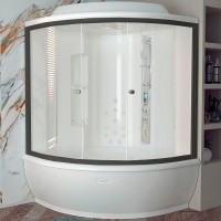Душевой бокс Radomir Калифорния К1 155x155 с баней с гидромассажем