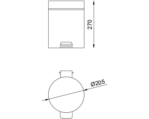 Ведро для мусора Nofer 09100.05.N Черное