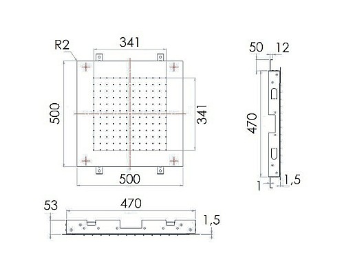 Верхний душ Remer 357SFS50NO Черный матовый