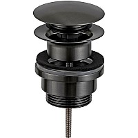 Донный клапан Remer 905CCR114CFP click-clack Черный брашированный хром