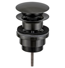 Донный клапан Remer click-clack Черный брашированный хром