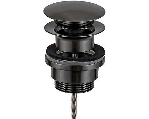 Донный клапан Remer 905CCR114CFP click-clack Черный брашированный хром