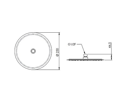 Верхний душ Remer SS357UFM25X Нержавеющая сталь
