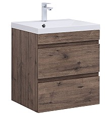 Тумба под раковину Aquanet Нота New 60 334191 подвесная Дуб веллингтон табак