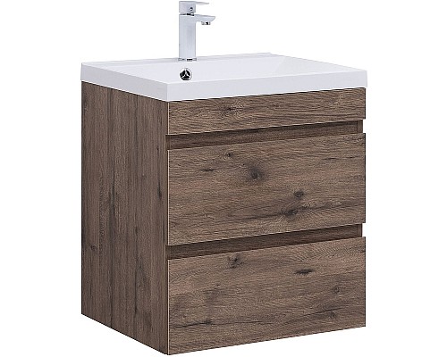 Тумба под раковину Aquanet Нота New 60 334191 подвесная Дуб веллингтон табак