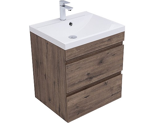 Тумба под раковину Aquanet Нота New 60 334191 подвесная Дуб веллингтон табак