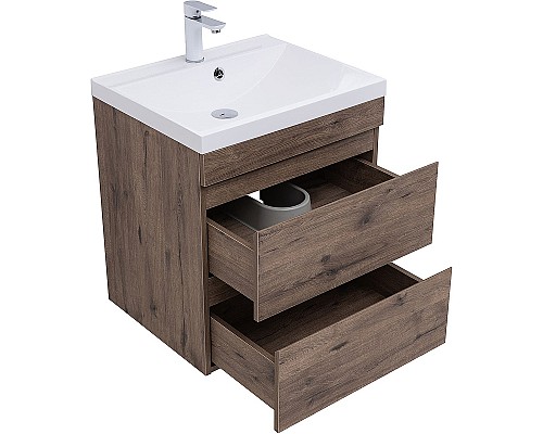 Тумба под раковину Aquanet Нота New 60 334191 подвесная Дуб веллингтон табак