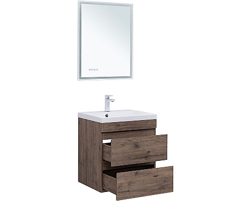 Тумба под раковину Aquanet Нота New 60 334191 подвесная Дуб веллингтон табак