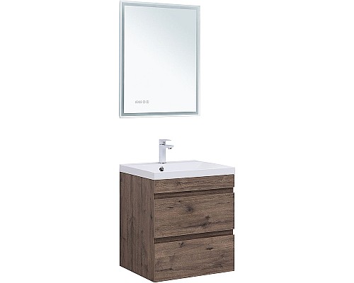 Тумба под раковину Aquanet Нота New 60 334191 подвесная Дуб веллингтон табак