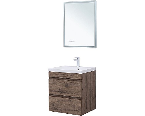 Тумба под раковину Aquanet Нота New 60 334191 подвесная Дуб веллингтон табак