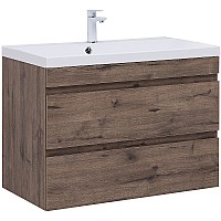 Тумба под раковину Aquanet Нота New 90 334193 подвесная Дуб веллингтон табак