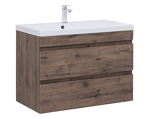 Тумба под раковину Aquanet Нота New 90 334193 подвесная Дуб веллингтон табак
