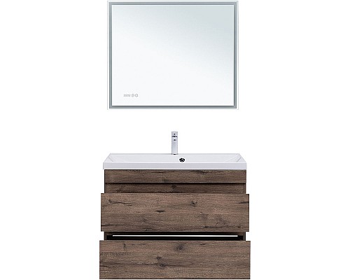 Тумба под раковину Aquanet Нота New 90 334193 подвесная Дуб веллингтон табак