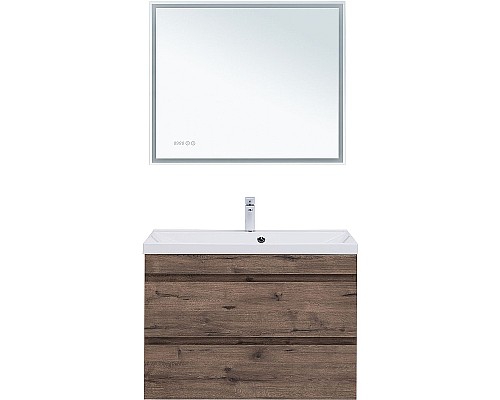 Тумба под раковину Aquanet Нота New 90 334193 подвесная Дуб веллингтон табак