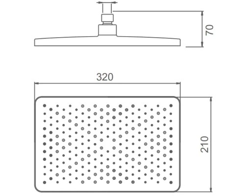 Верхний душ Splenka S451.52.06 Черный матовый