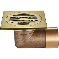 Душевой трап Raglo 100x100 R605.10.03 с решеткой Золото матовое