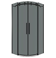 Душевой уголок Grossman Classic 100х100 301.K33.04.1010.21.10 профиль Черный матовый стекло тонированное