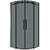 Душевой уголок Grossman Classic 100х100 301.K33.04.1010.21.10 профиль Черный матовый стекло тонированное