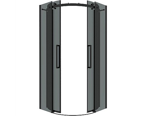 Душевой уголок Grossman Classic 100х100 301.K33.04.1010.21.10 профиль Черный матовый стекло тонированное