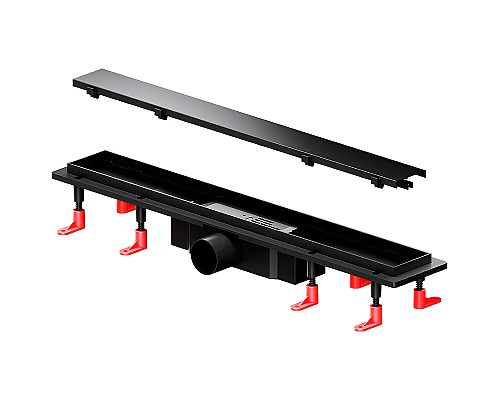 Душевой лоток AM.PM PrimeFlow 60 W02SC-U11-060-04BM с Черной матовой решеткой / под плитку Tile