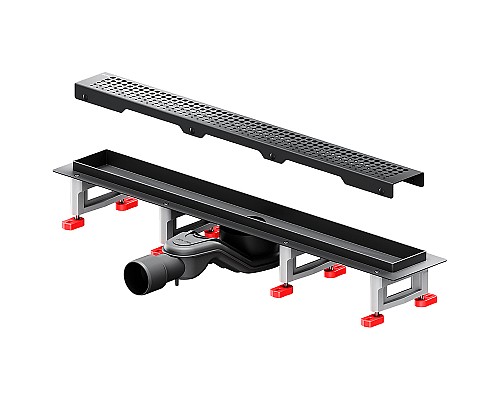 Душевой лоток AM.PM MasterFlow 60 W01SC-P11-060-01BM с Черной матовой решеткой Cut Gradient