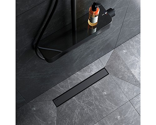 Душевой лоток AM.PM MasterFlow 50 W01SC-U11-050-04BM с Черной матовой решеткой / под плитку Tile