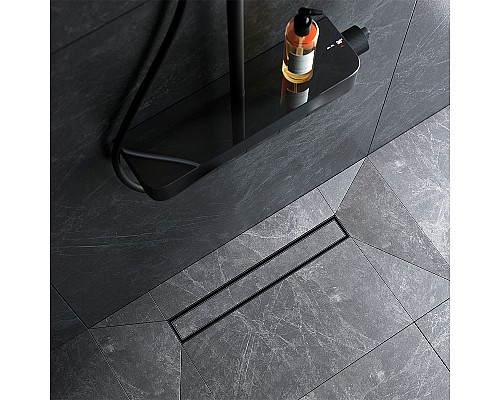 Душевой лоток AM.PM MasterFlow 50 W01SC-U11-050-04BM с Черной матовой решеткой / под плитку Tile