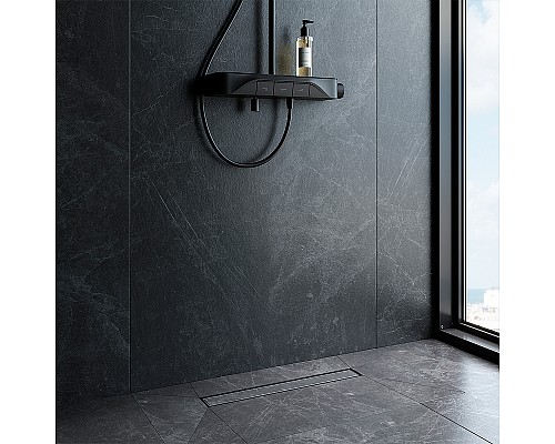 Душевой лоток AM.PM MasterFlow 50 W01SC-U11-050-04BM с Черной матовой решеткой / под плитку Tile