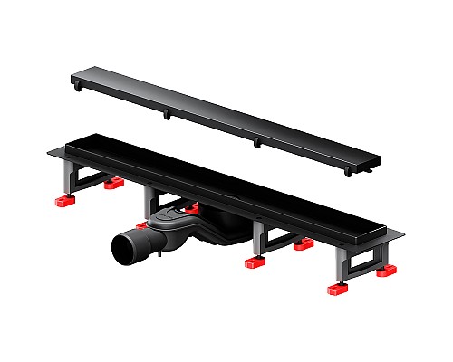 Душевой лоток AM.PM MasterFlow 60 W01SC-U11-060-04BM с Черной матовой решеткой / под плитку Tile