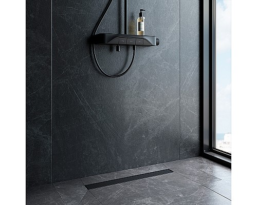 Душевой лоток AM.PM MasterFlow 60 W01SC-U11-060-04BM с Черной матовой решеткой / под плитку Tile